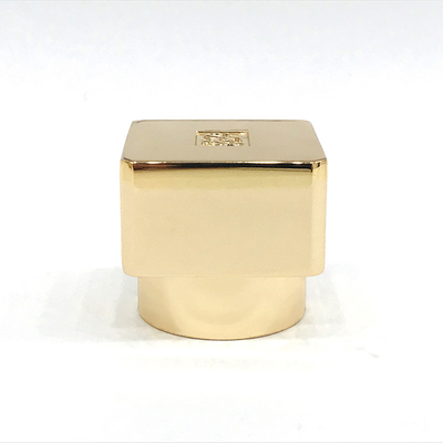 Классический куб золота сплава цинка формирует крышку флакона духов Zamac металла