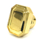 Классическая крышка флакона духов Zamak металла формы прямоугольника плакировкой золота сплава цинка