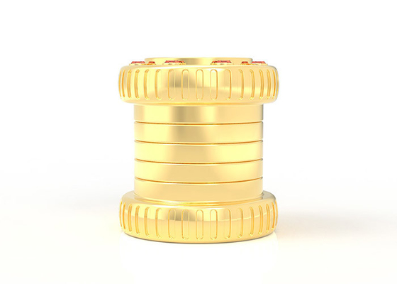 Творческий флакон духов стиля цилиндра покрывает роскошный сплав цинка металла золота Zamac 15Mm