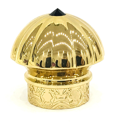Изготовленные на заказ роскошные крышки флакона духов металла Zamak цвета золота с камнем