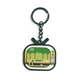 Сплав цинка формы ТВ ключевого кольца металла логотипа лазера мультфильма для подарков детей