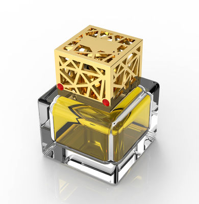 Купить Square hollowed-out perfume cap gemstone cap Golden онлайн изготовление