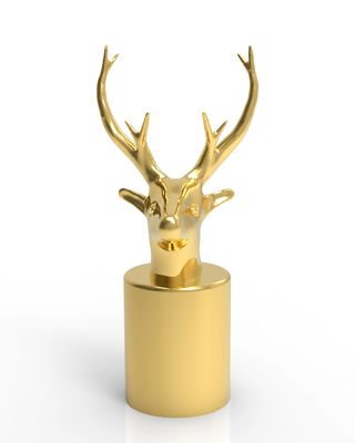 Купить Zinc alloy deer head animal perfume cover Golden perfume cap online manufacture