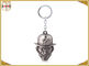 Покрытое латунью кольцо металла ключевое, подгонянные ключевые цепи с свободным логотипом выгравированным лазером