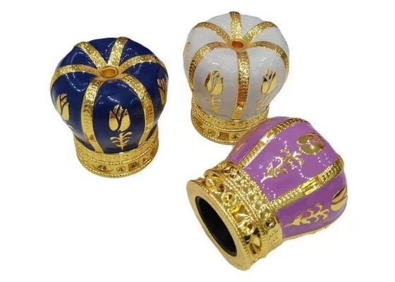 На заказ красочные литьевые капсулы для парфюмерии Zamak Luxury Zinc Alloy Perfume Cap