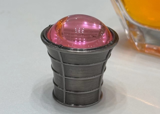Розовые алмазные металлические капсулы для парфюмерии Zamak Luxury Glass Perfume Bottle Tops
