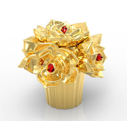 Цинковые слитки для парфюмерных бутылок в форме цветка для экологически чистой упаковки