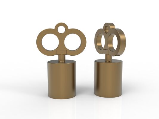 Factory New Design Luxury High-Quality Key Shaped Zamac Shiny Perfume Bottle Caps Zinc Alloy Perfume Lids