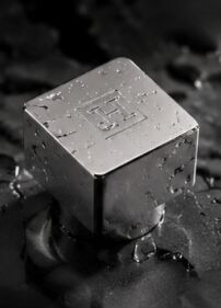 Luxury Square Zinc Alloy Perfume Cap with Custom Logo Engraving and High-Gloss Chrome Finish for Secure Bottle Closure