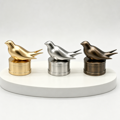 Роскошная бритая золотая ласточка Zamac Perfume Cap для бутылки с парфюмом FEA15