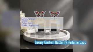 Изготовленная на заказ крышка духов Zamac Butterfly для роскошного брендинга